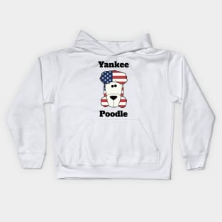 Yankee Poodle - all American dog Kids Hoodie